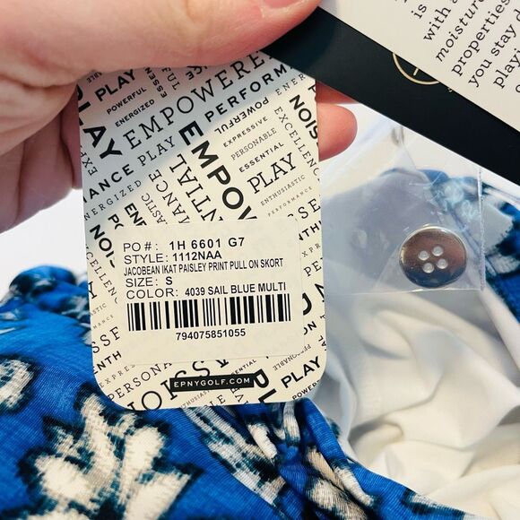 EPNY Golf Jacobean Ikat Paisley Print Pull On UV50+ Skort Size Small NWT - Picture 5 of 13